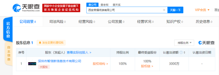 西安榮耀終端有限公司成立，深圳智信全資控股布局計算機(jī)軟硬件制造